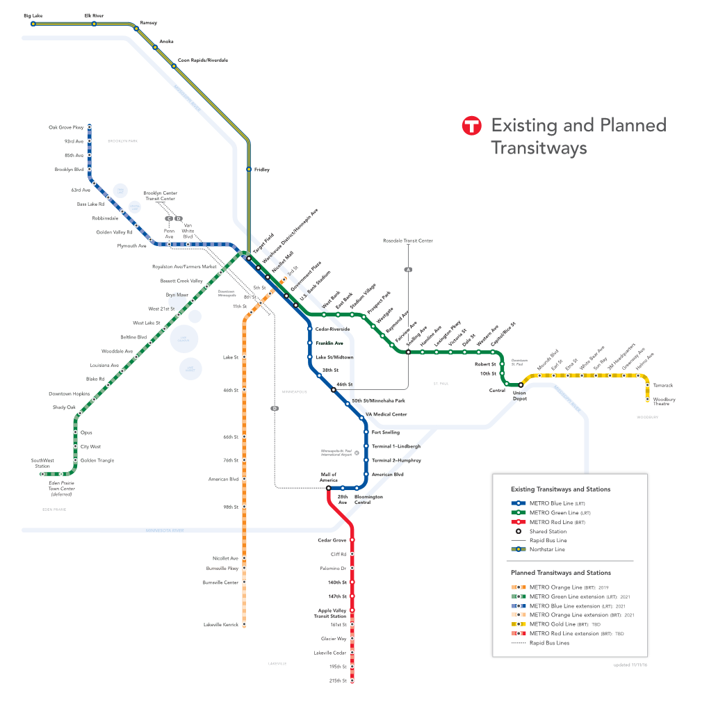 Existing and Planned Transitways