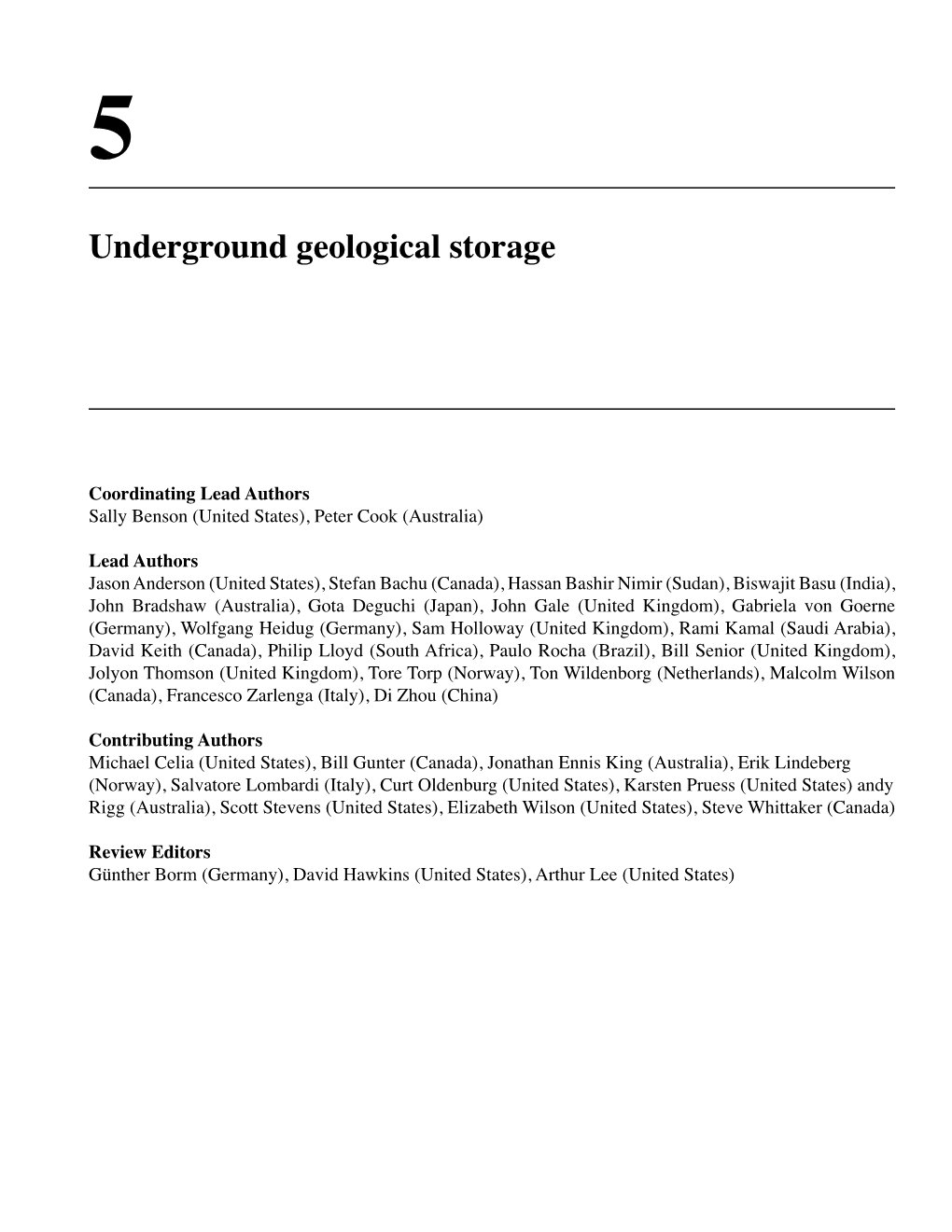 Underground Geological Storage 195 5