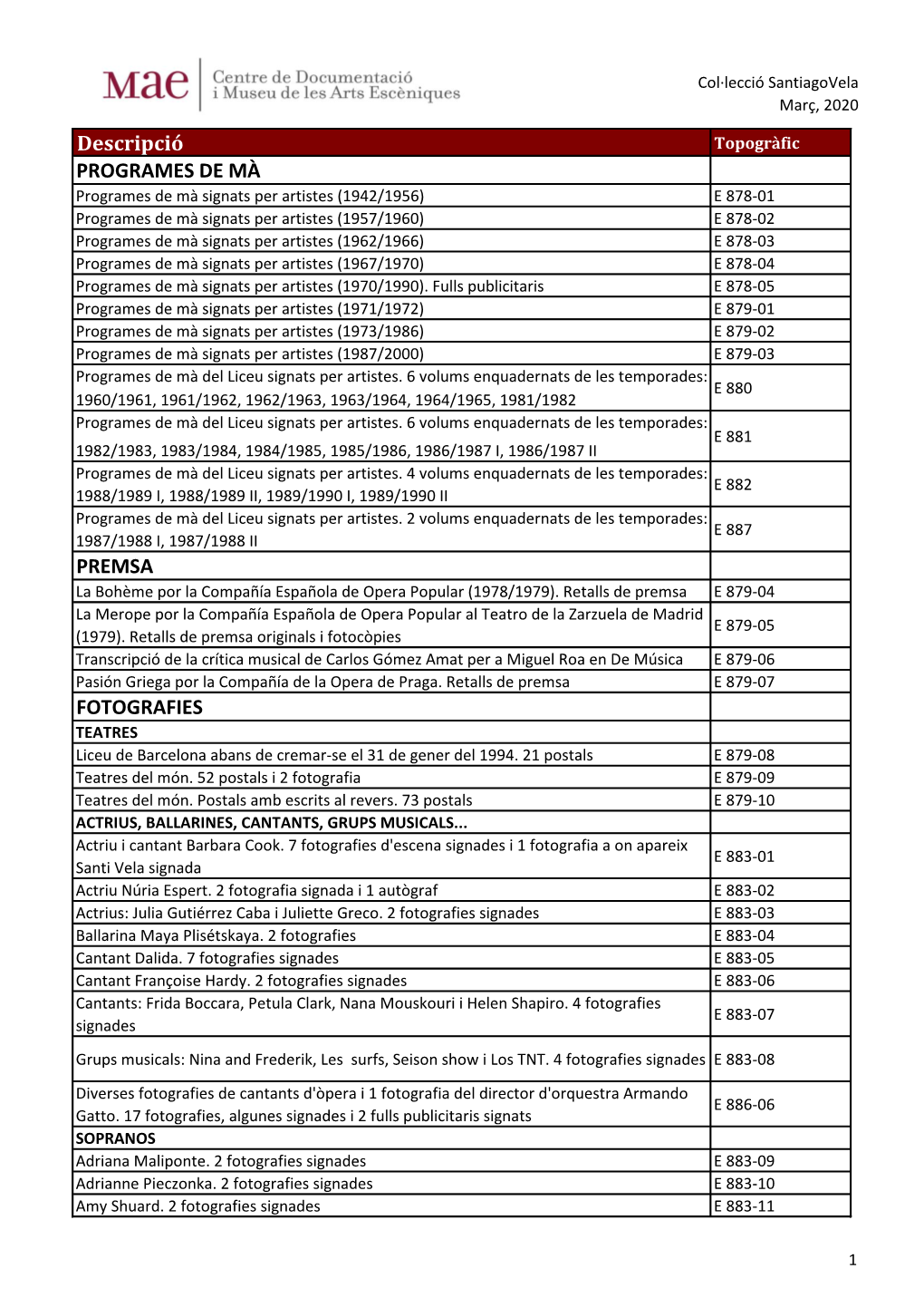 Descripció PROGRAMES DE MÀ PREMSA FOTOGRAFIES