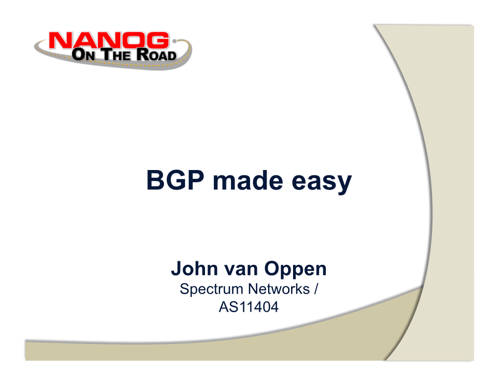 BGP Made Easy(PDF)