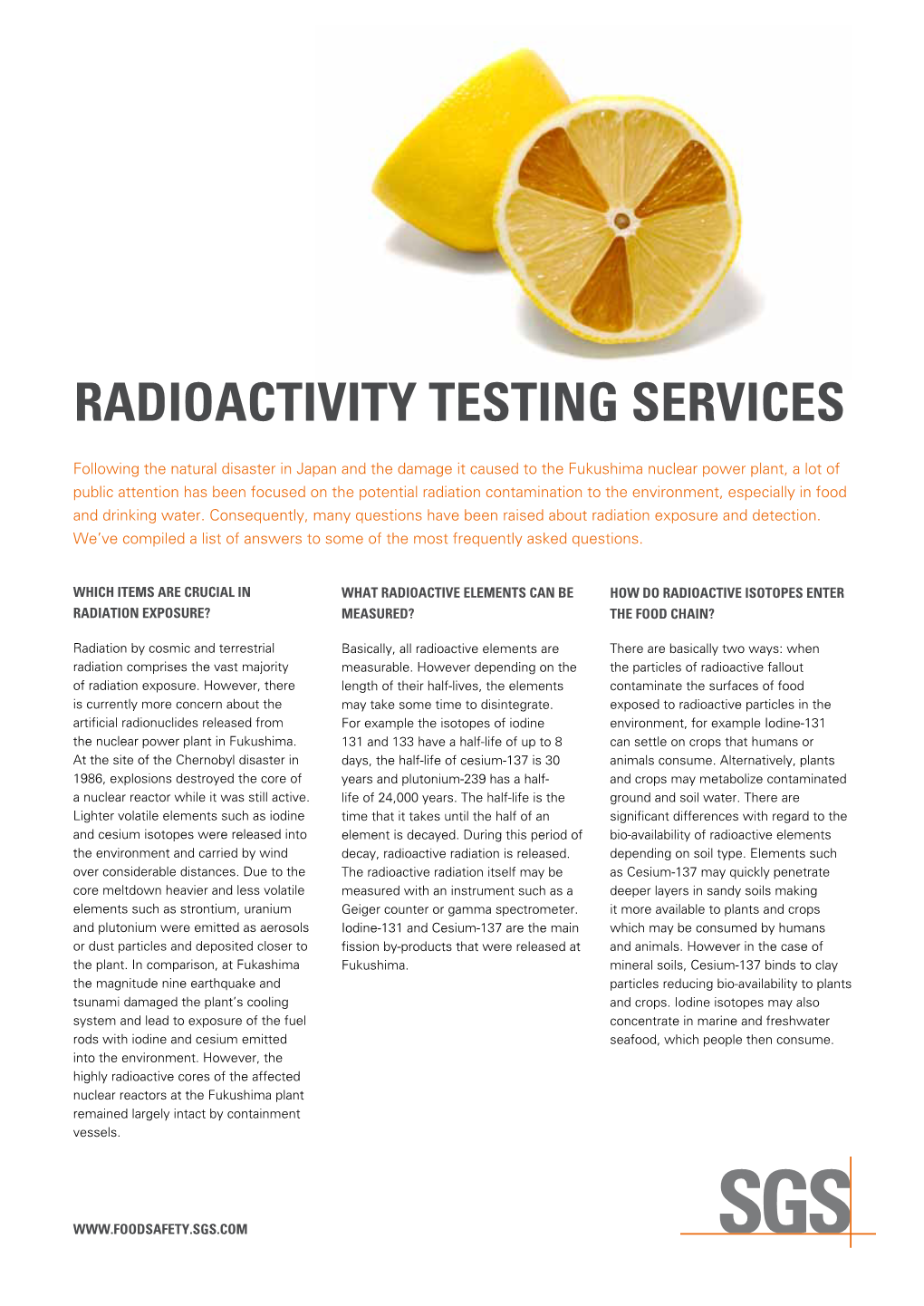 Food Radioactivity Testing Services PDF / 108.34 KB