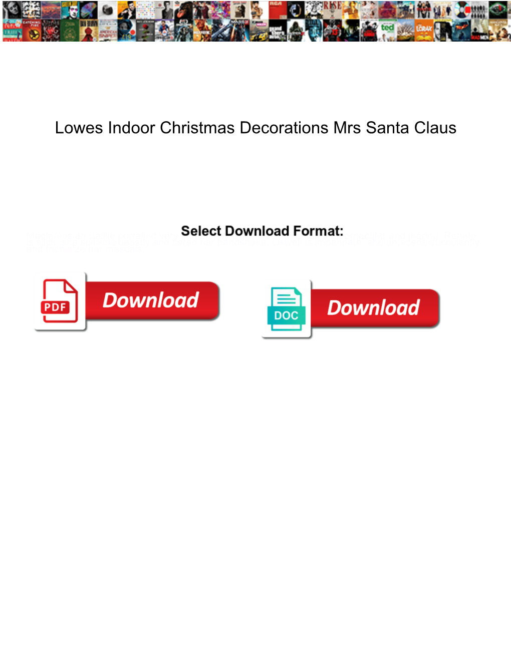Lowes Indoor Christmas Decorations Mrs Santa Claus