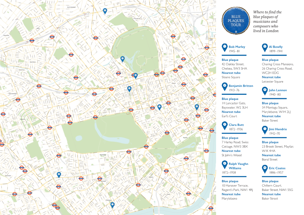 Where to Find the Blue Plaques of Musicians and Composers Who