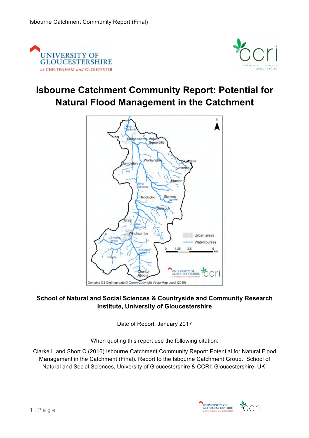 Isbourne Catchment Community Report: Potential for Natural Flood Management in the Catchment