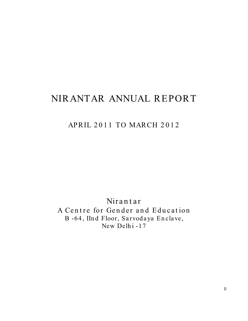 Annual Report from Year 2011-12