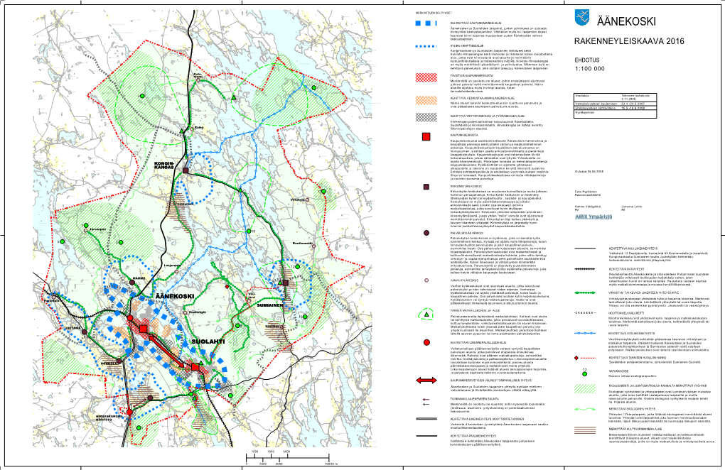 ÄÄNEKOSKI Ollilampi Palolahtihopeakaarre Äänekosken Ja Suolahden Taajamat, Joiden Ydinalueet on Osoitettu