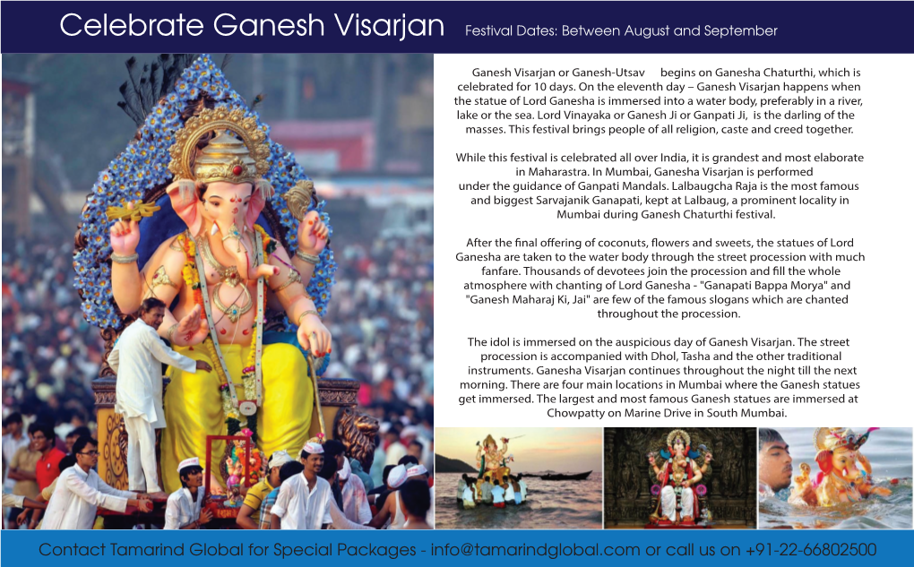 Itinerary Ganesh Visarjan