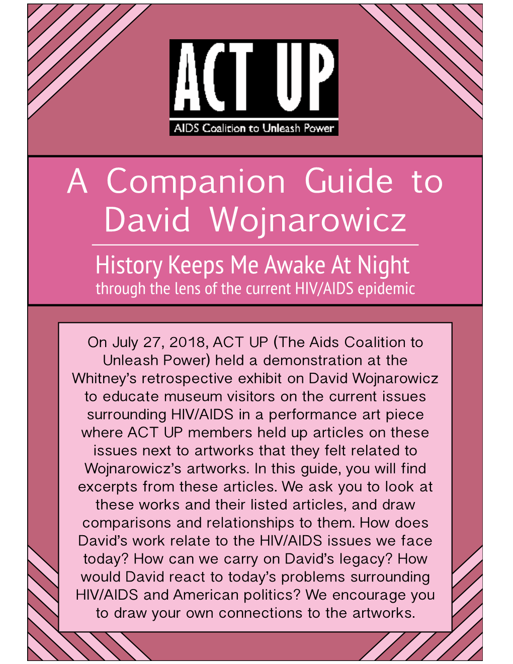 History Keeps Me Awake at Night Through the Lens of the Current HIV/AIDS Epidemic