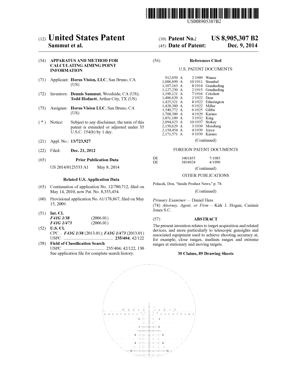 (12) United States Patent (10) Patent No.: US 8,905,307 B2 Sammut Et Al