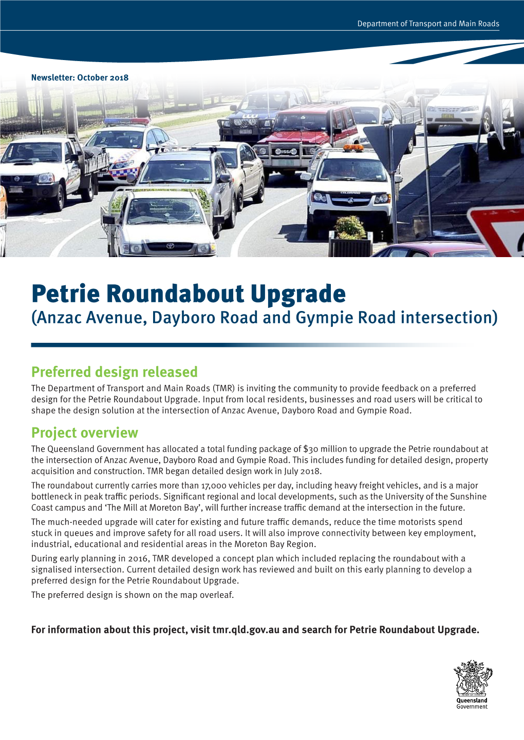 Petrie Roundabout Upgrade-Newsletter