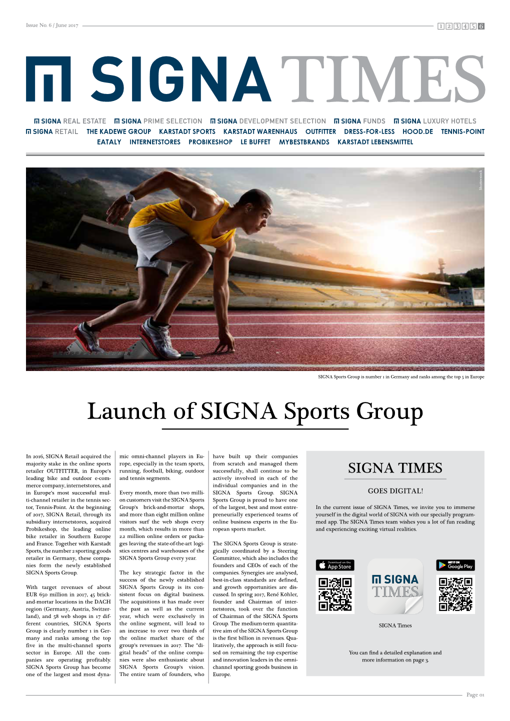Launch of SIGNA Sports Group