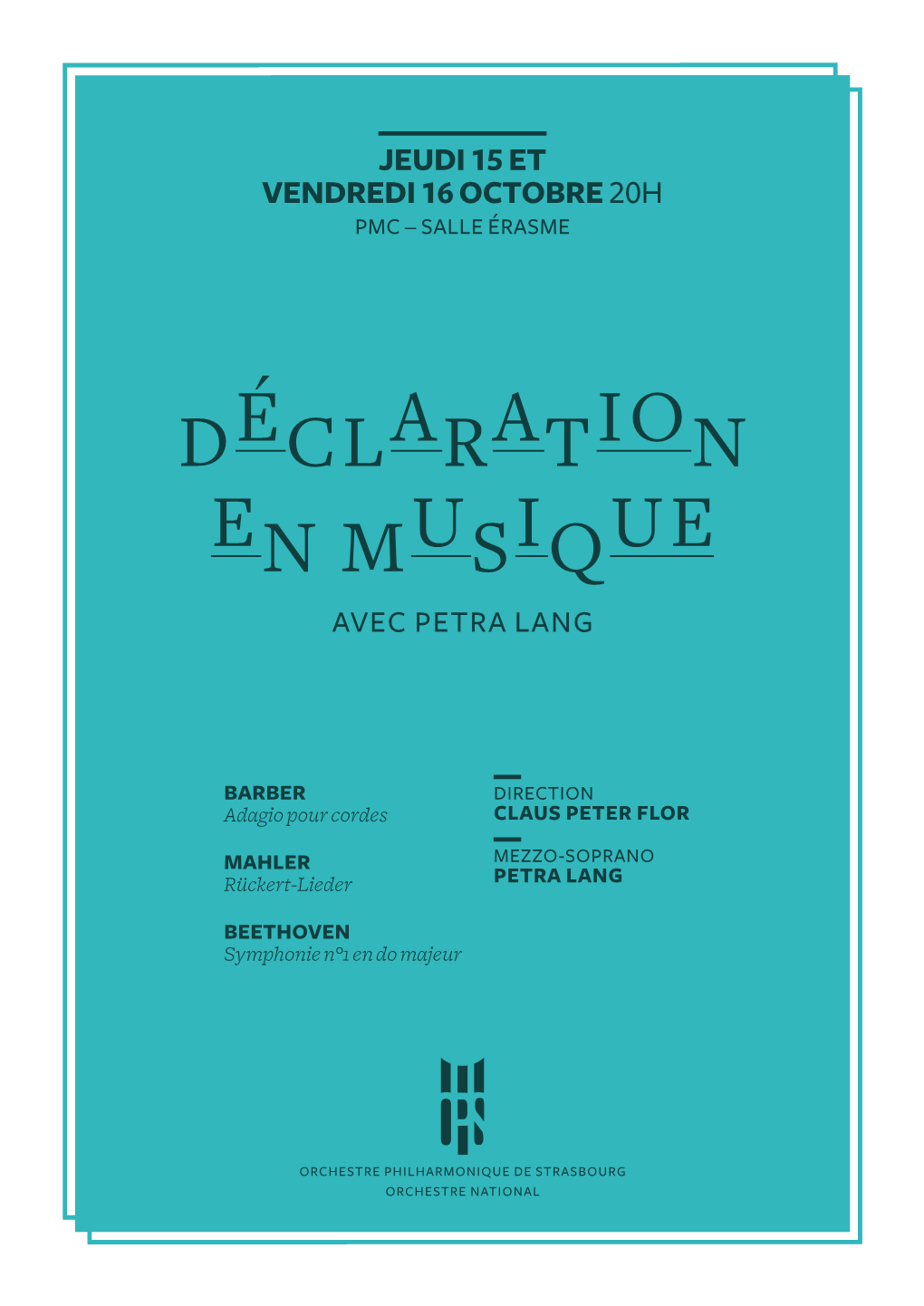 Déclaration En Musique Avec Petra Lang