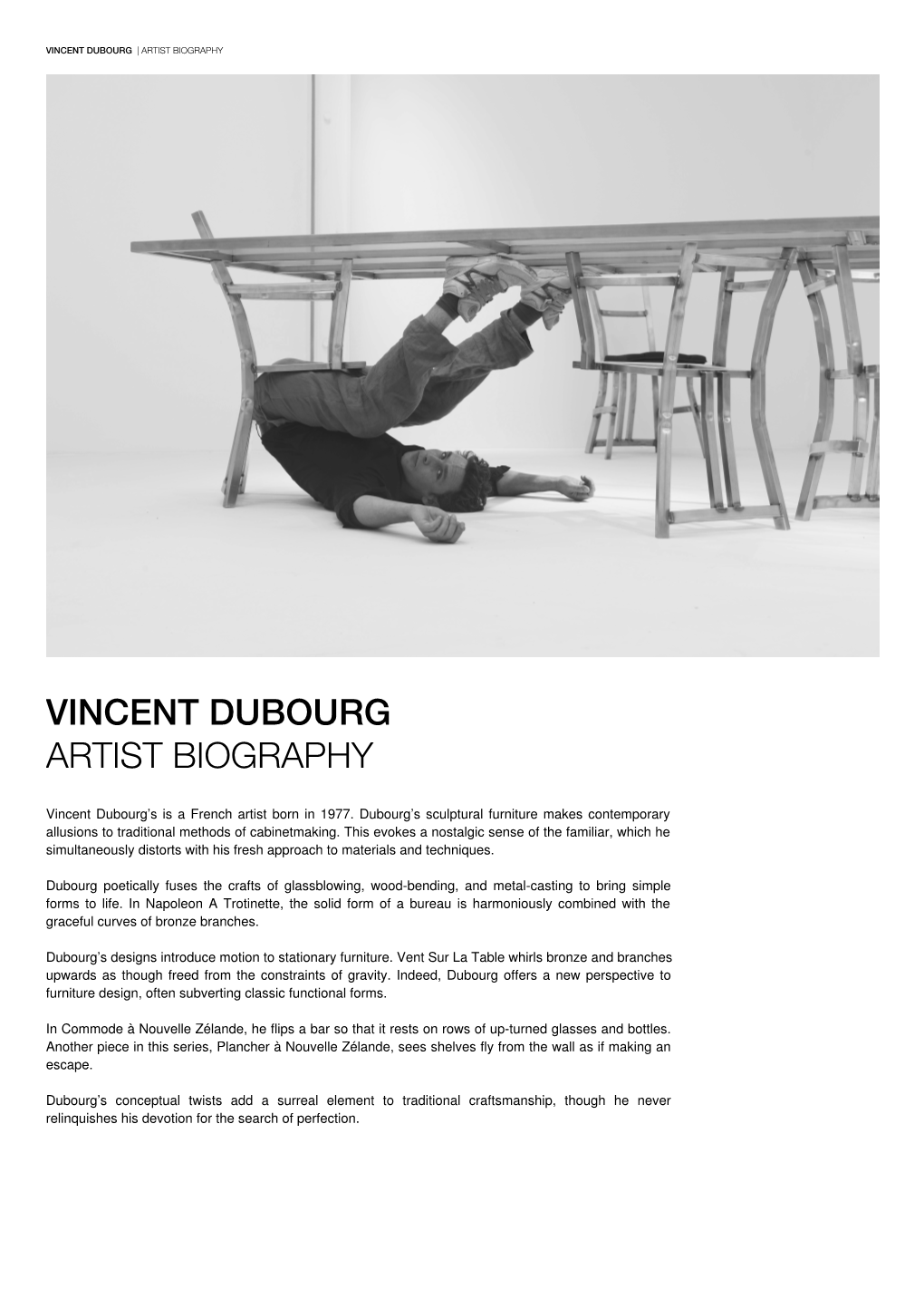 Vincent Dubourg Artist Biography