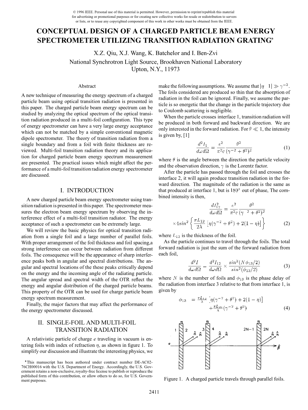 Conceptual Design of a Charged Particle Beam Energy Spectrometer Utilizing Transition Radiation Grating