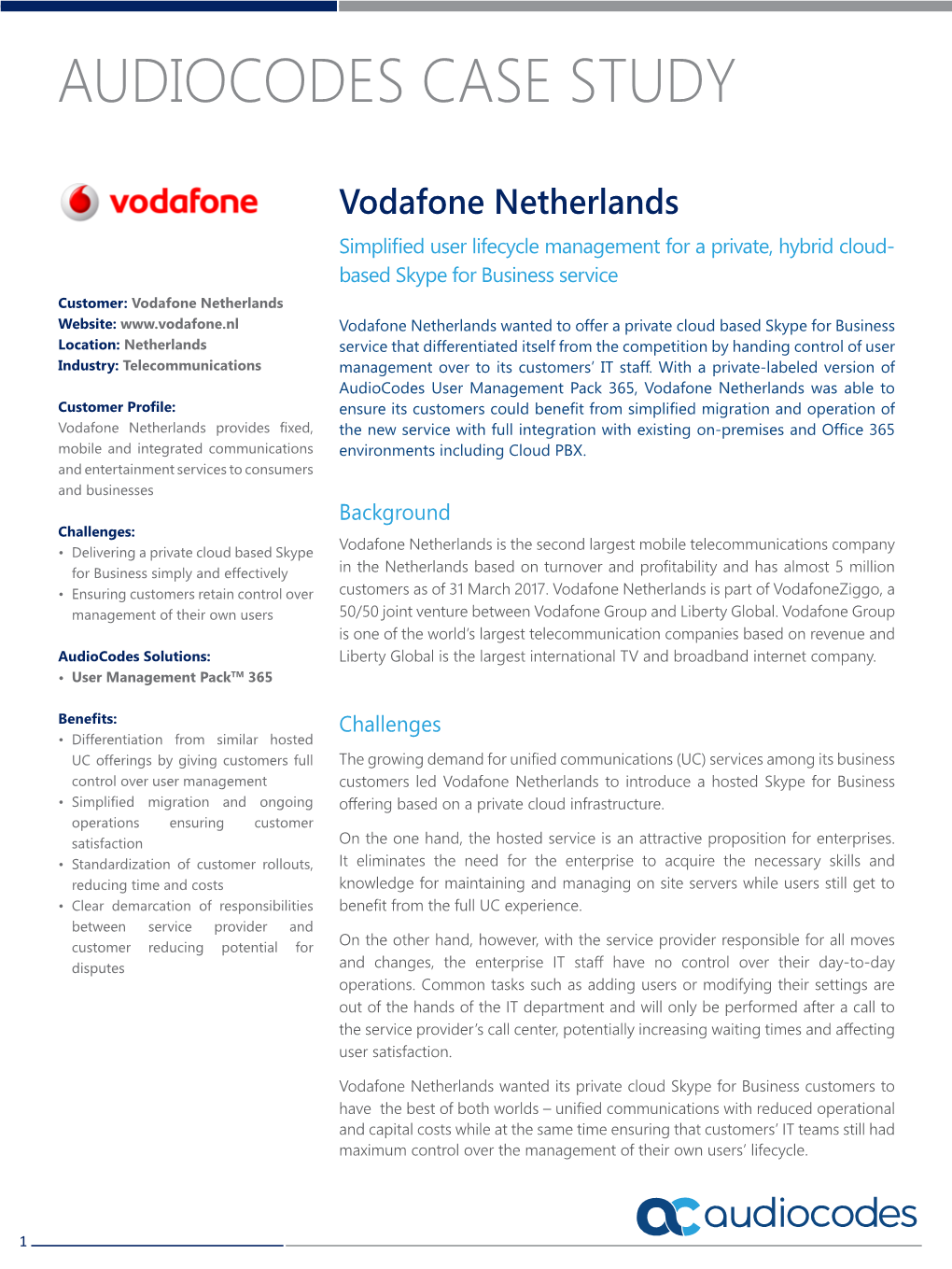 Vodafone Success Story | Simplified User Lifecycle Management for A