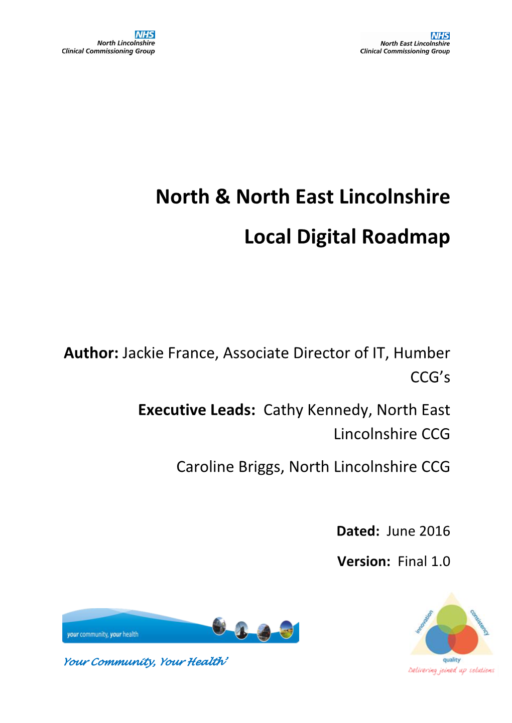 North & North East Lincolnshire Local Digital Roadmap