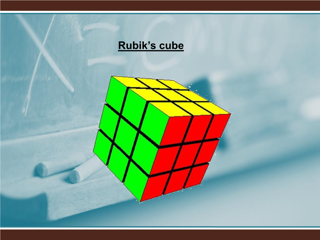 Rubik's Cube Is a Famous Toy in the Puzzle Category