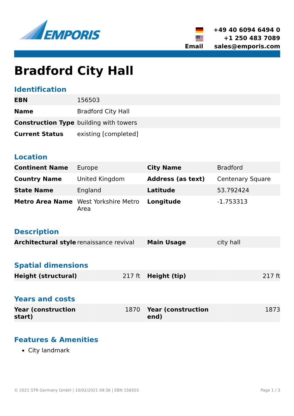Bradford City Hall
