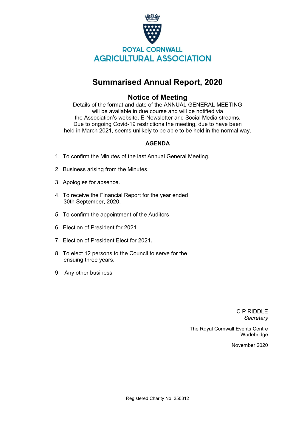 Summarised Annual Report 2020