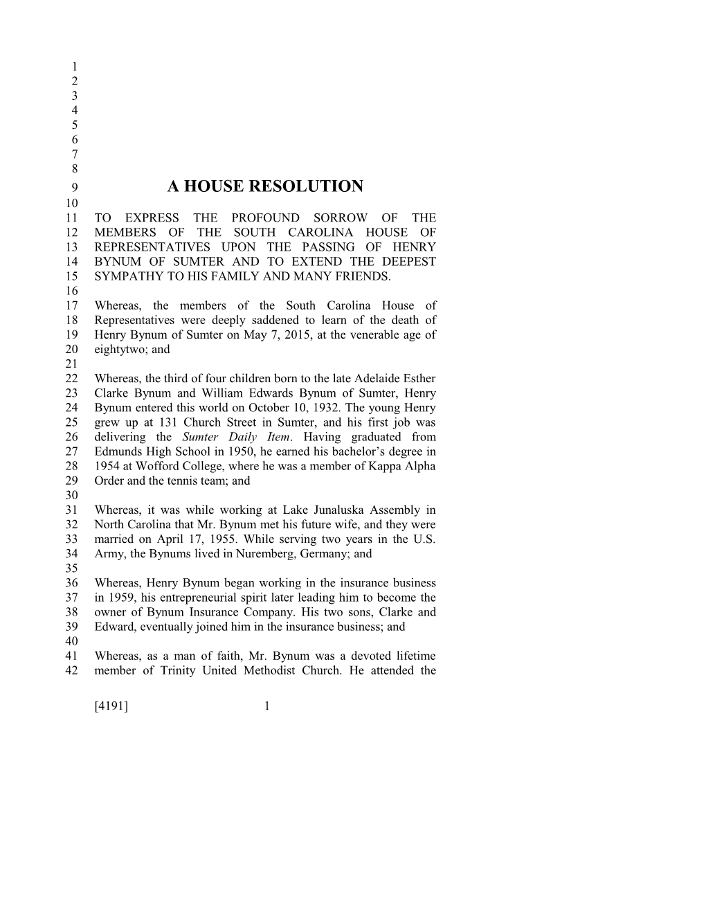 2015-2016 Bill 4191 Text of Previous Version (May 19, 2015) - South Carolina Legislature Online