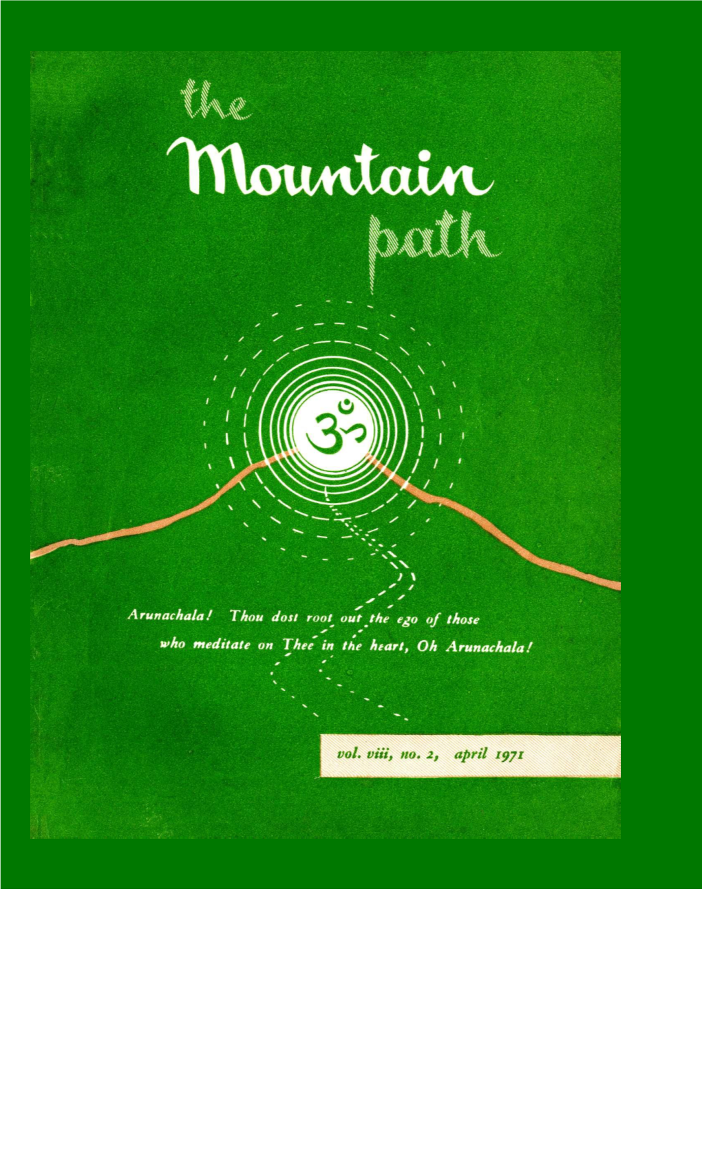 The Mountain Path Vol. 8 No. 2, April 1971