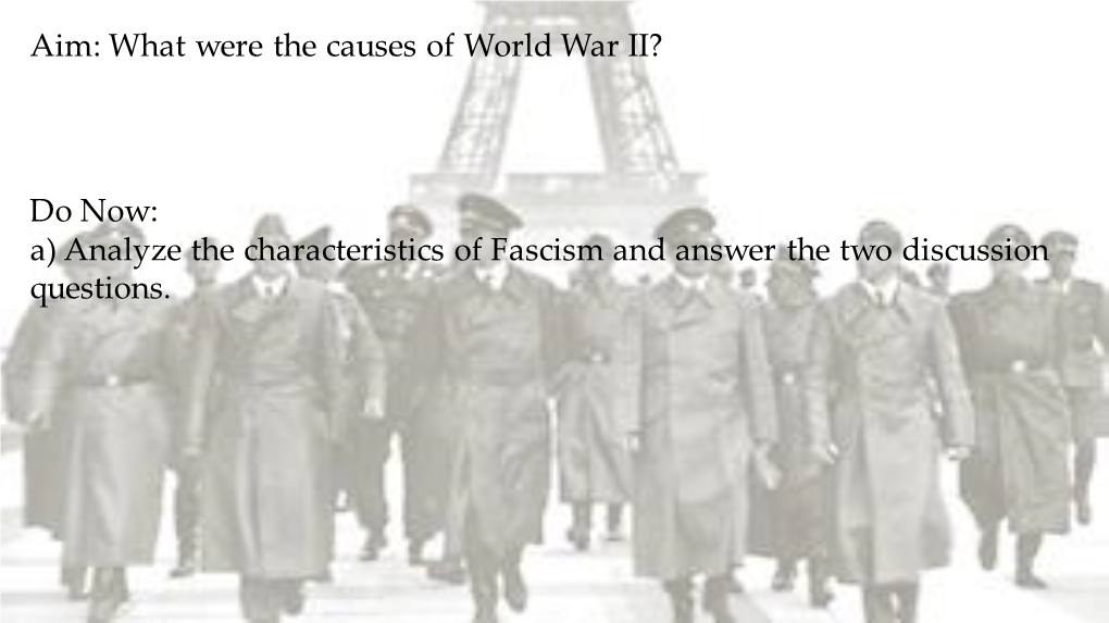 What Were the Causes of World War II?