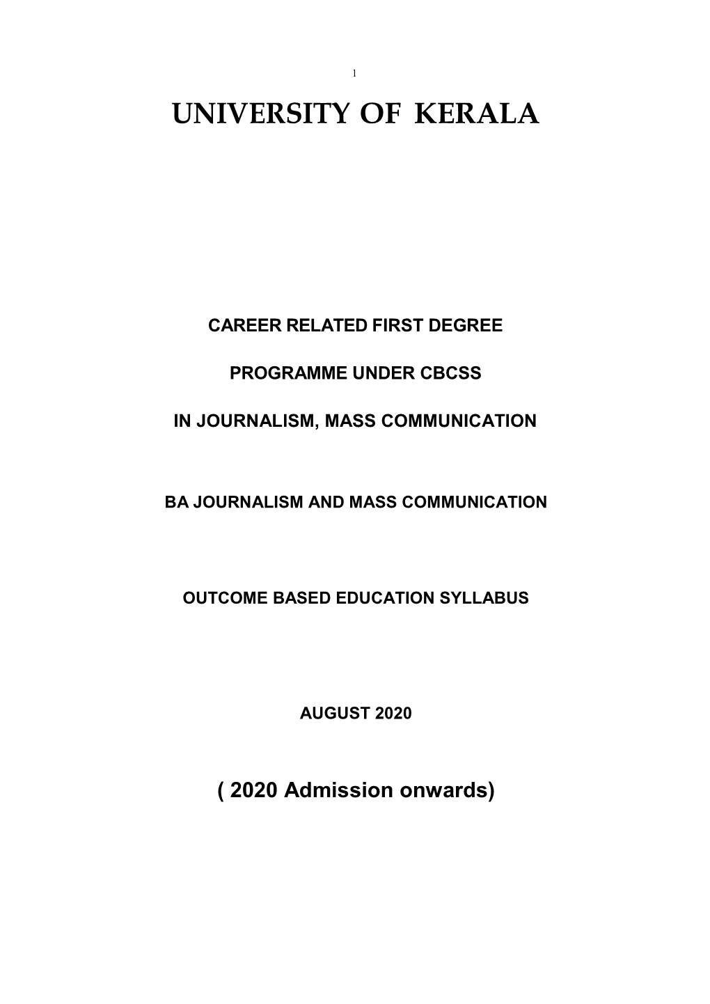 Scheme and Syllabus