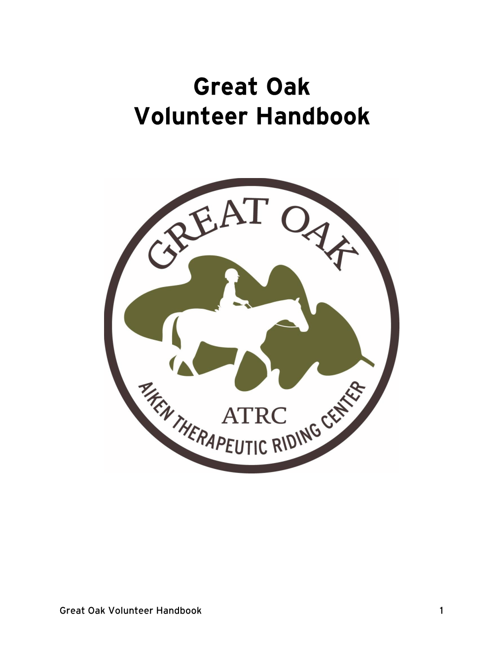 Great Oak Volunteer Handbook � 