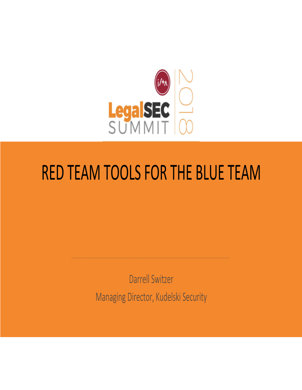 Red Team Tools for the Blue Team