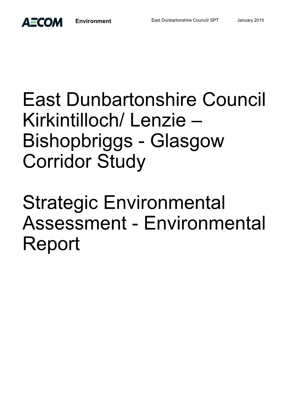 Bishopbriggs - Glasgow Corridor Study