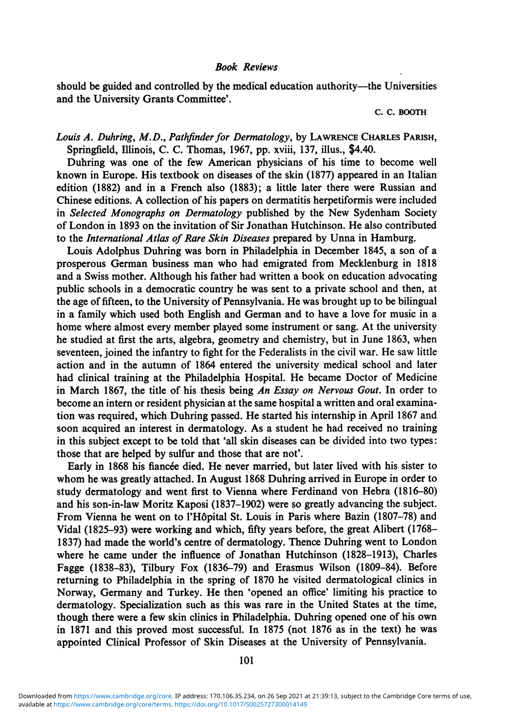 And His Son-In-Law Moritz Kaposi (1837-1902) Were So Greatly Advancing the Subject