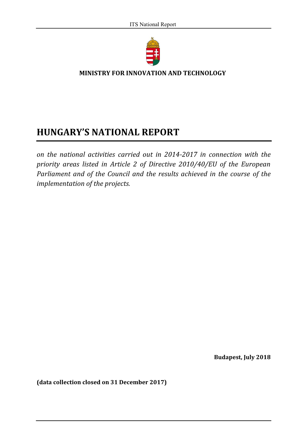 Hungary’S National Report