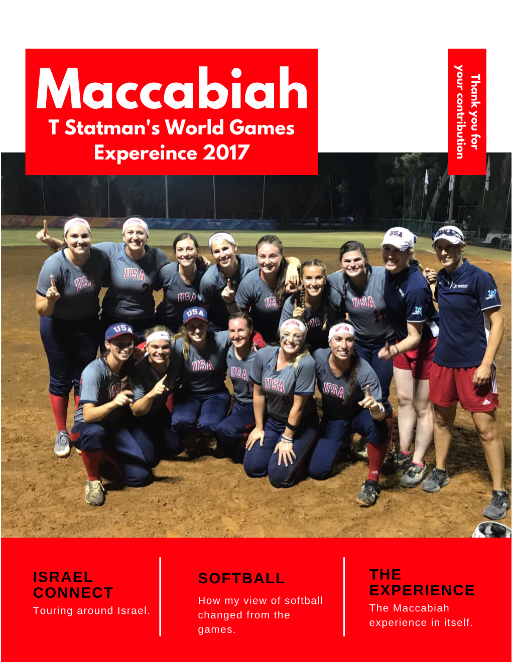 Maccabiah: T Statman's World Games Experience 2017