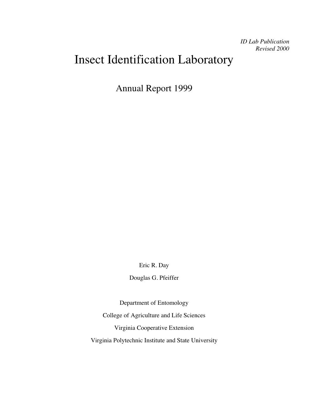 Insect Identification Laboratory