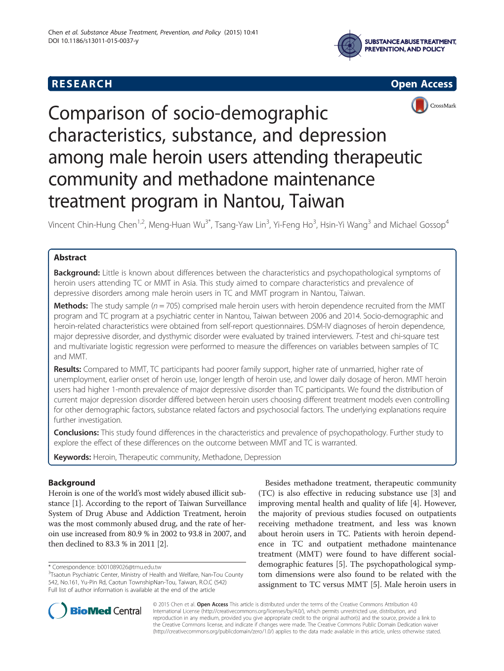 Comparison of Socio-Demographic Characteristics, Substance, And