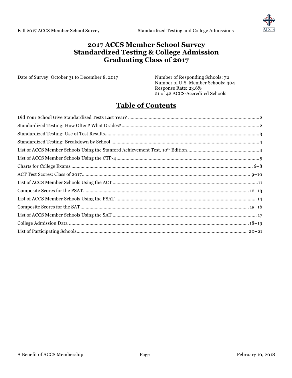 17 Standardized Test Report