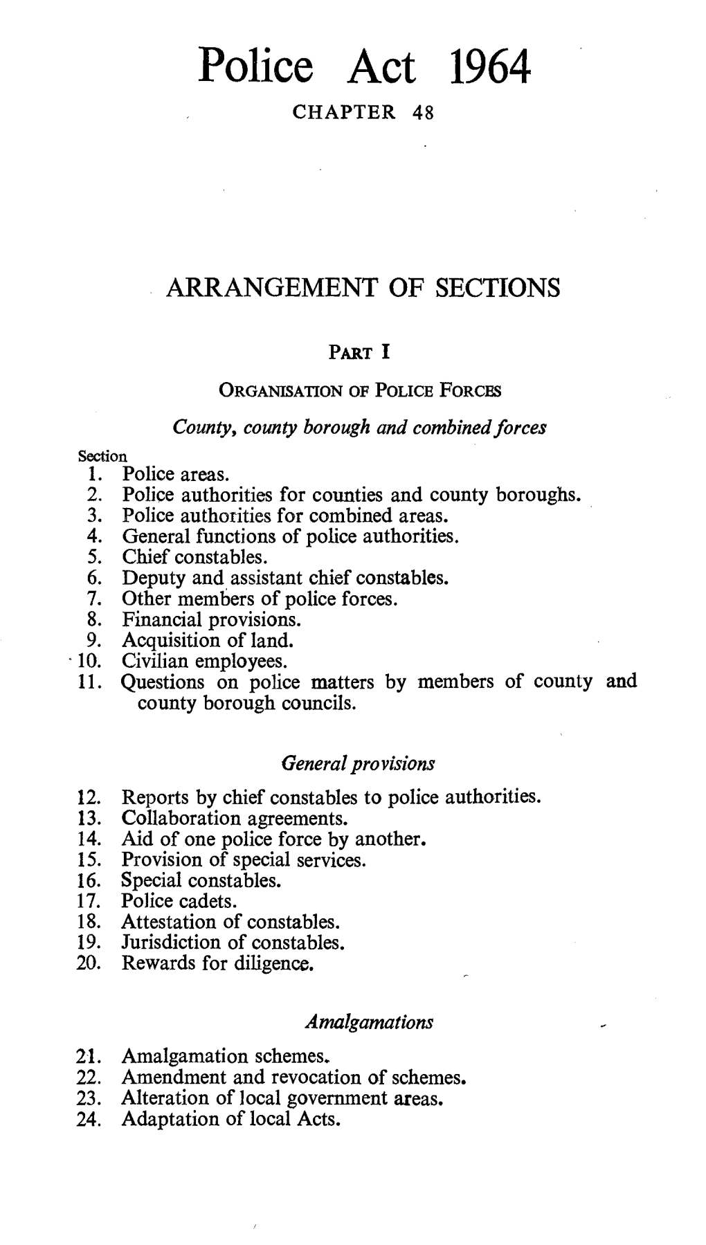 Police Act 1964 CHAPTER 48