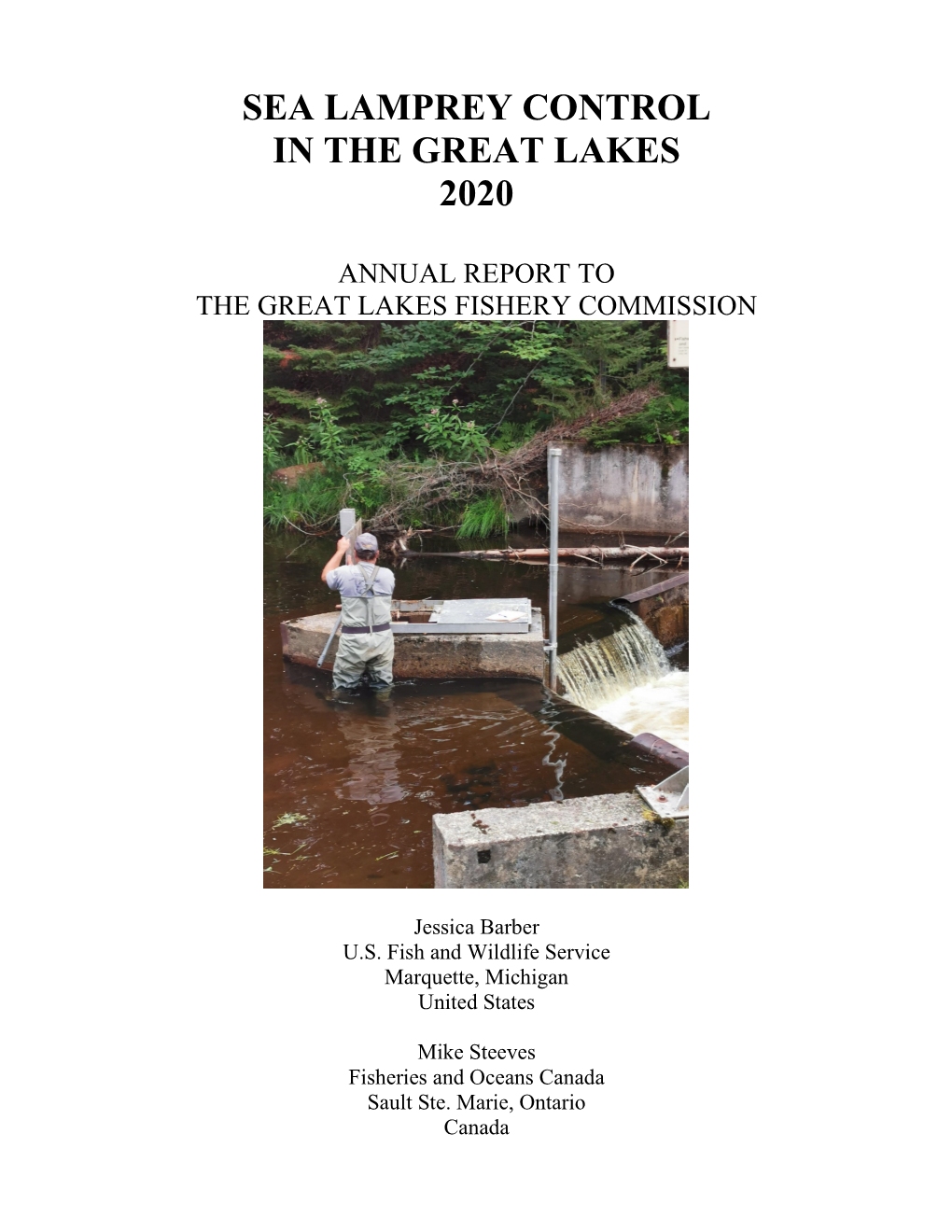 Sea Lamprey Control in the Great Lakes 2020
