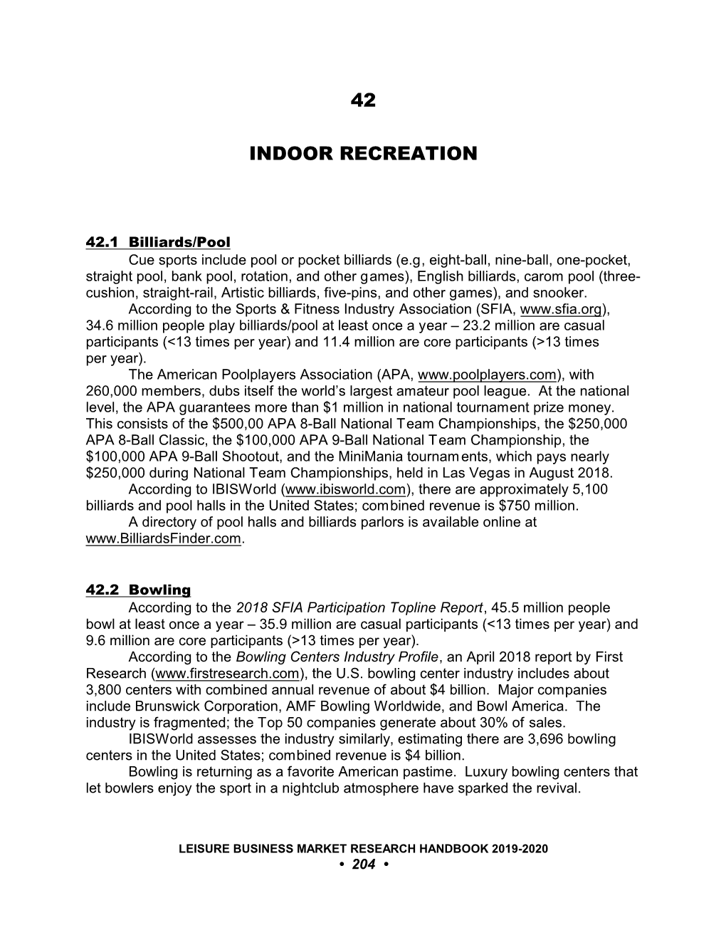 42 Indoor Recreation