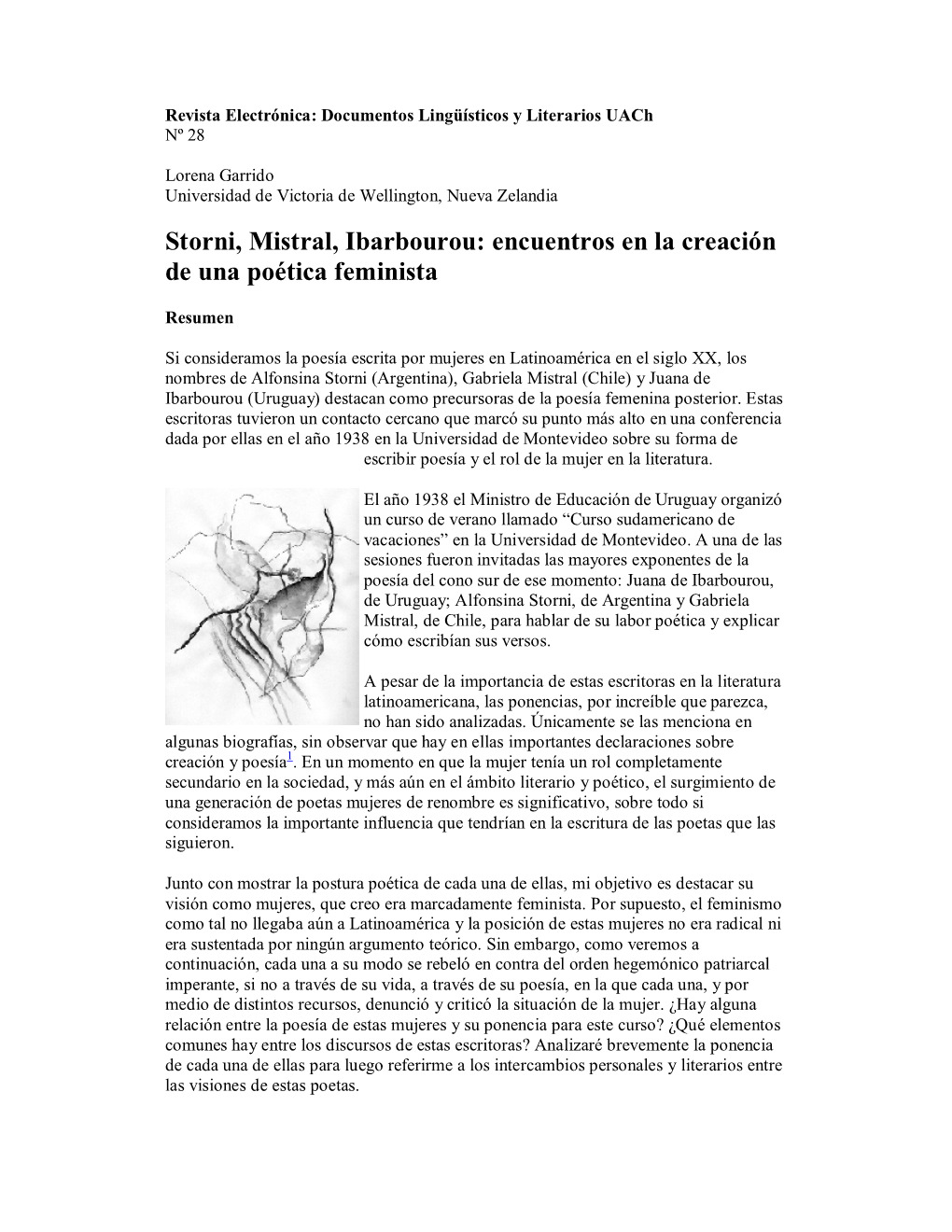 Storni, Mistral, Ibarbourou: Encuentros En La Creación De Una Poética Feminista