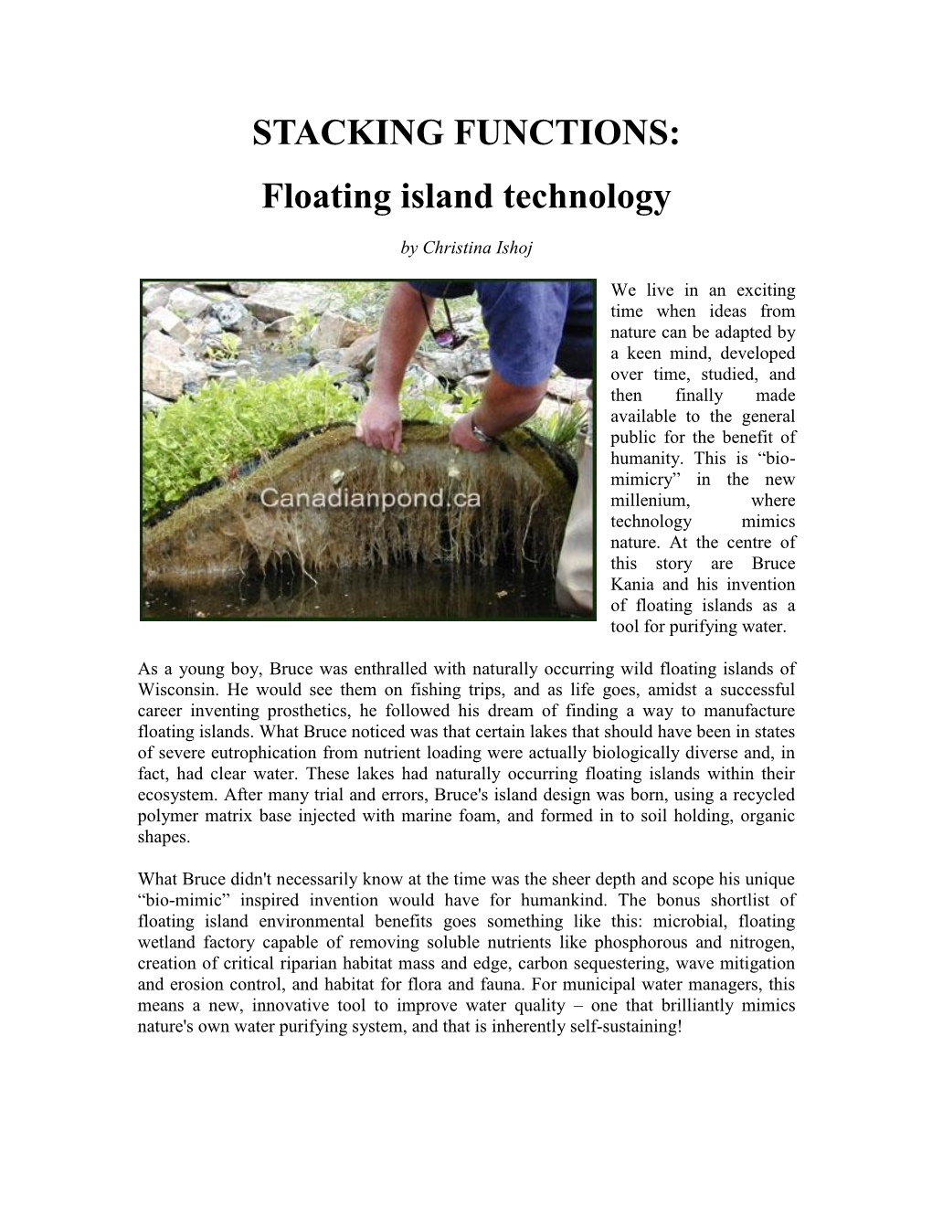 Floating Island Technology