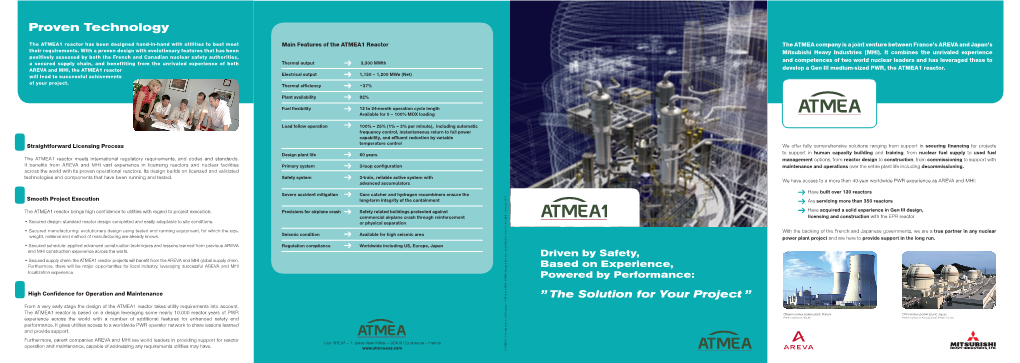 The ATMEA1 Reactor