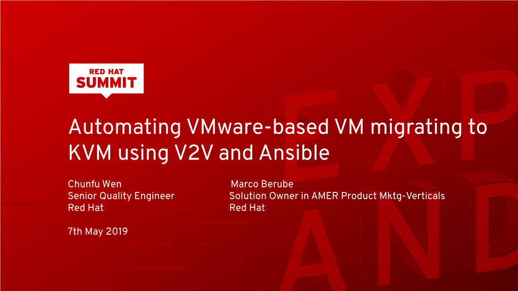 Automating Vmware-Based VM Migrating to KVM Using V2V and Ansible