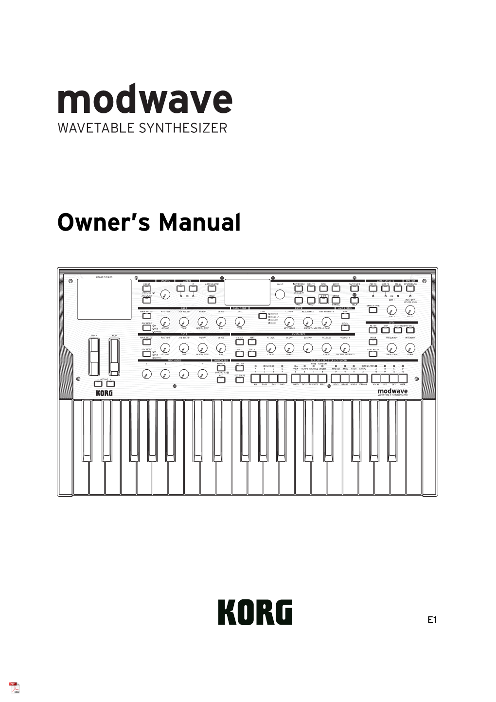 Modwave WAVETABLE SYNTHESIZER