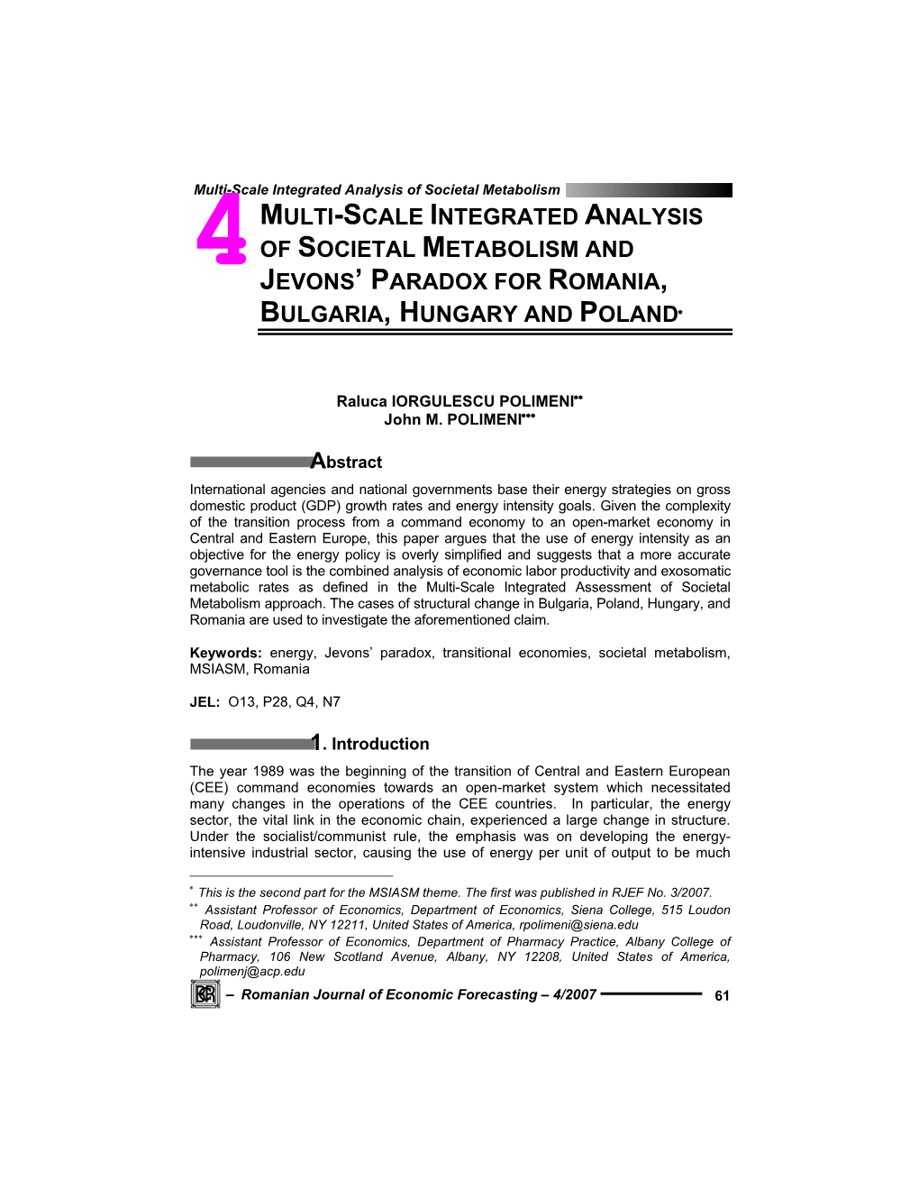 Multi-Scale Integrated Analysis of Societal