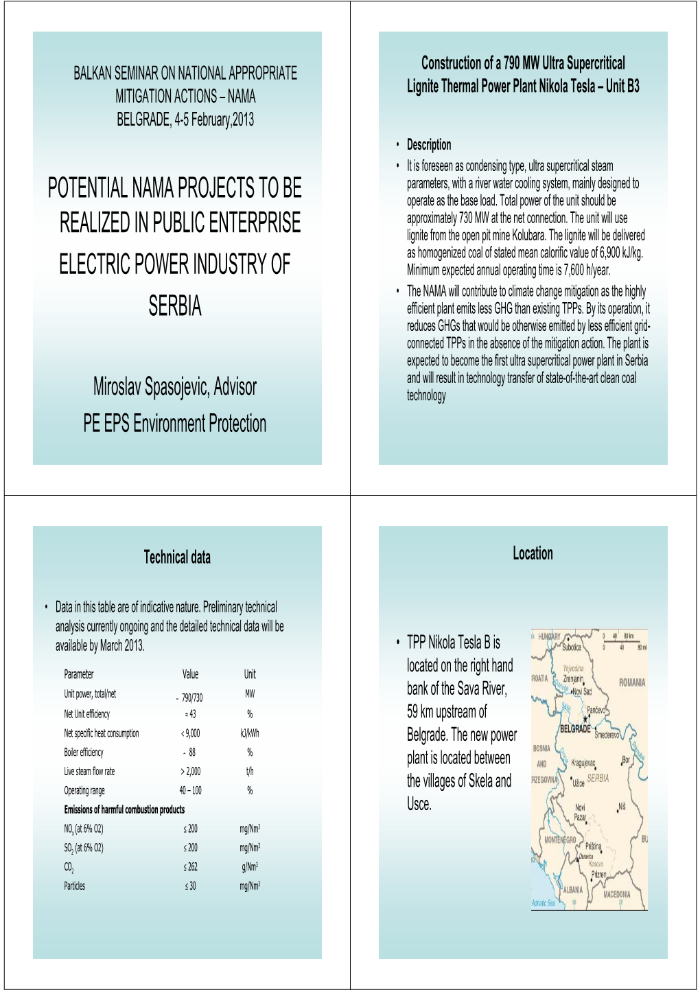 Potential Nama Projects to Be Realized in Public