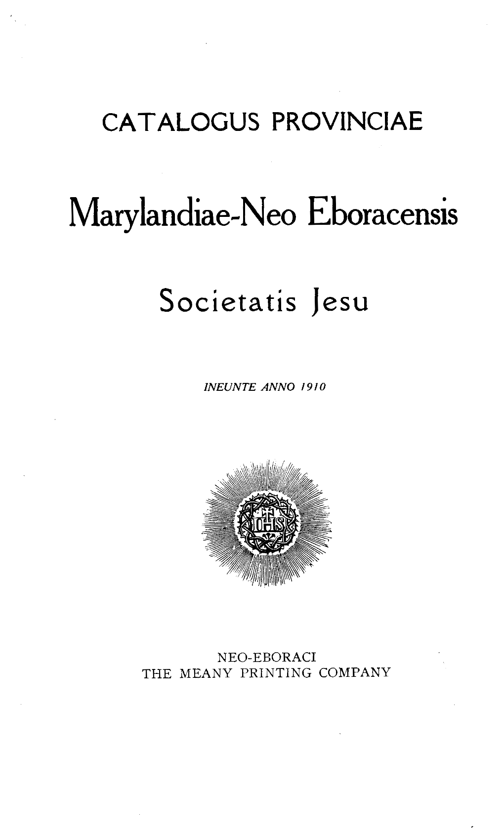 Marylandiae-Neo Eboracensis