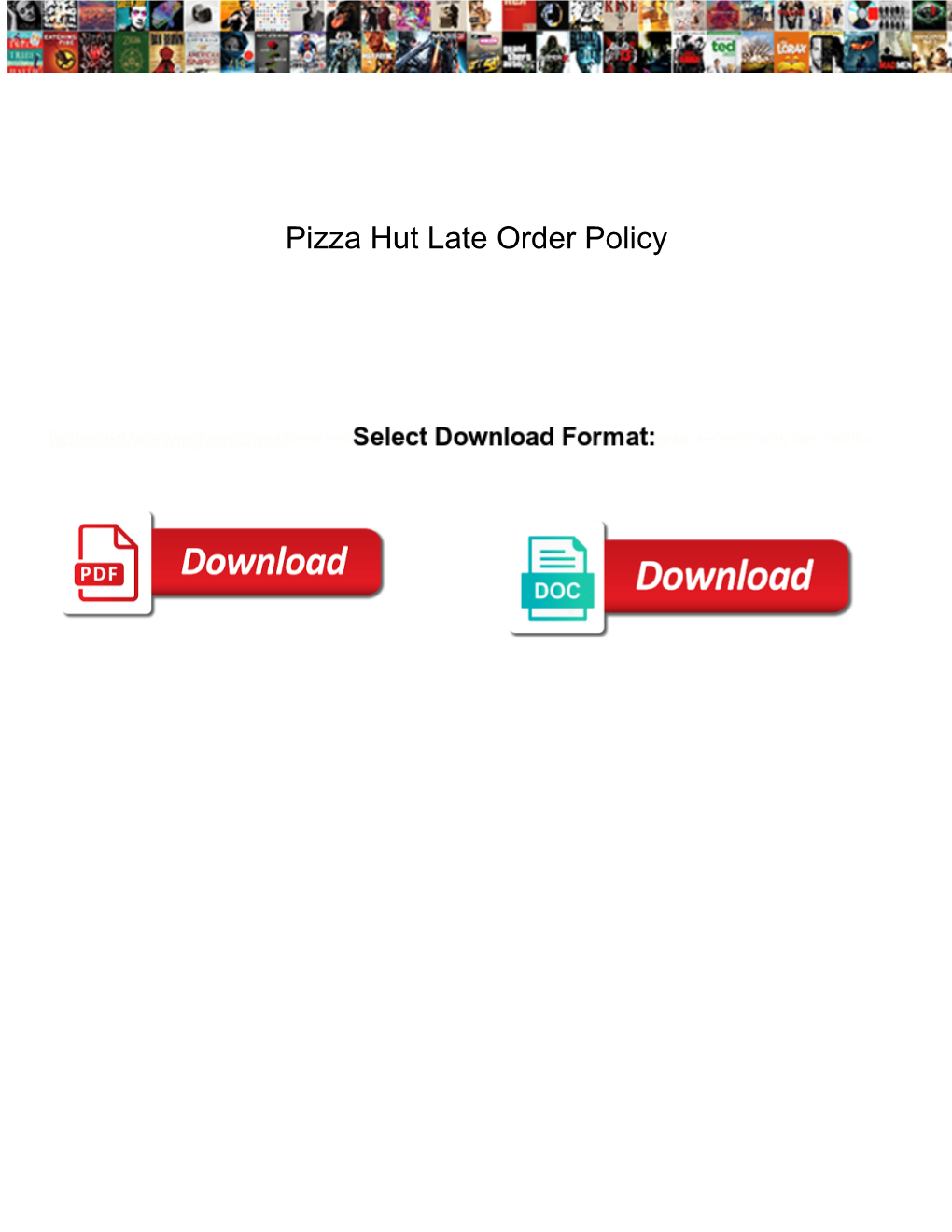 Pizza Hut Late Order Policy Socal
