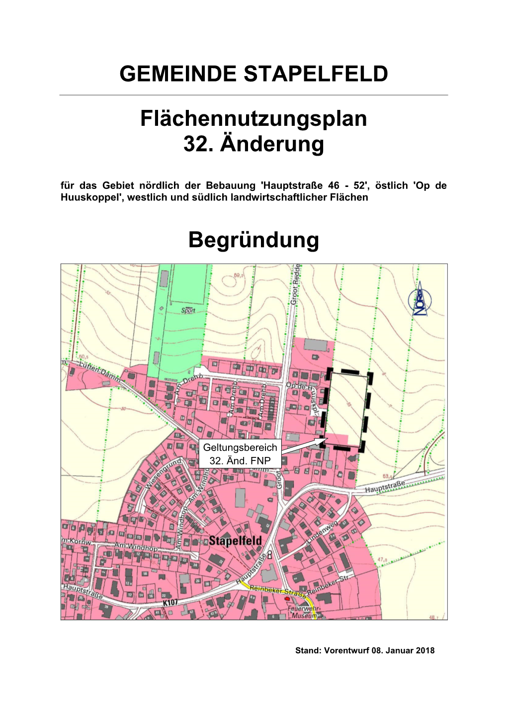 GEMEINDE STAPELFELD Flächennutzungsplan 32. Änderung