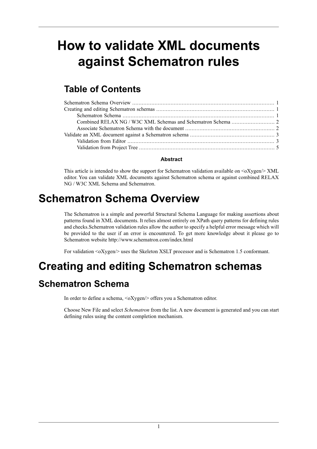 How to Validate XML Documents Against Schematron Rules